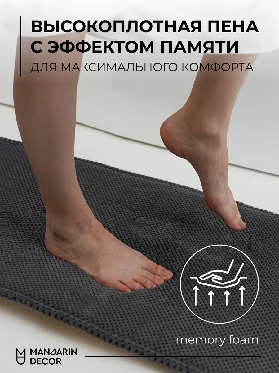 Mandarin Decor Banyo Paspası Koyu Gri 50x80 Cm 304898965 Koyu Gri