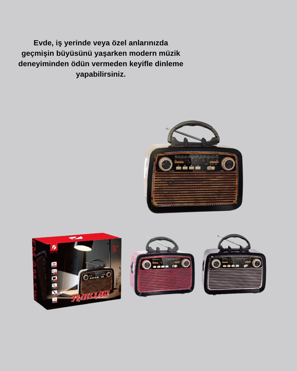 Ahşap Dokulu Müzik Kutusu Led Tasarımıyla Ses