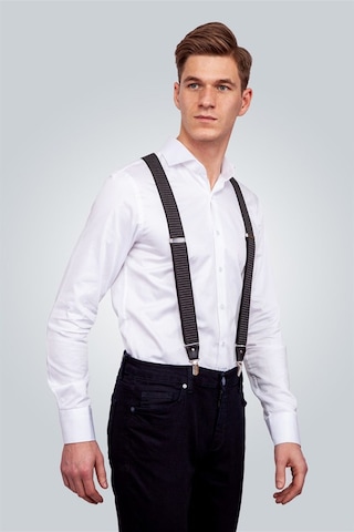 Tudors Desenli Lacivert Erkek Pantolon Askısı-Siyah