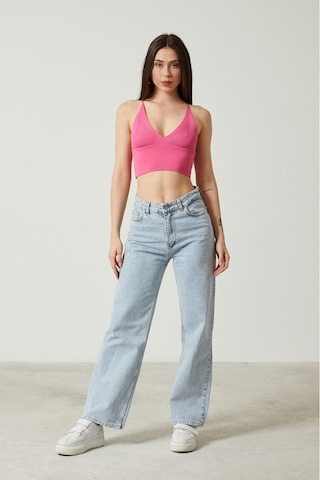 Twenty3 Kadın Super Crop Sırt Detaylı Triko Büstiyer Bluz 001