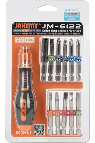 Jakemy Jm6122 12 Parça Tornavida Bits Seti