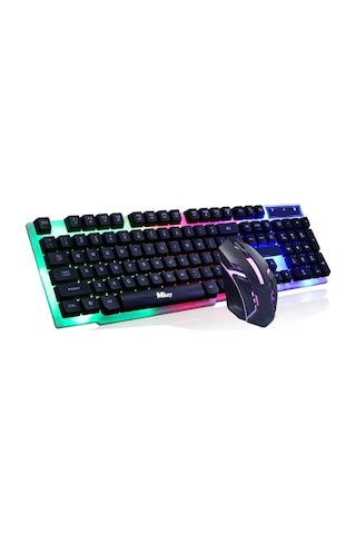 Mkey MK-111 LED Kablolu Oyuncu Klavye Mouse Set
