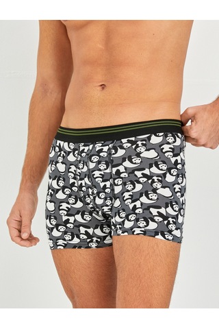 Koton 3'lü Boxer Seti Panda Baskılı Çok Renkli Gri Desenli 4wlm90030mk