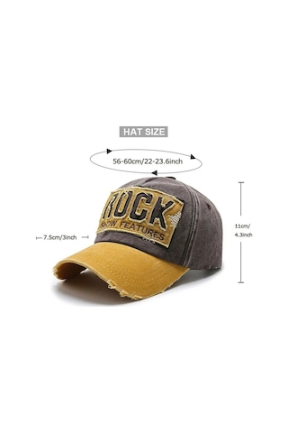 Valkyrie Rock Eskitme Trucker Şapka Unisex Metal Tokalı Ayarlanabilir Vintage Hardal