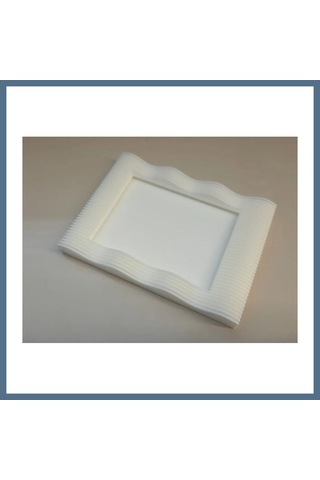 Buradabulabilirsin 3d Baskı Dalgalı Çizgili Mini Fotoğraf Çerçevesi Masaüstü Ve Buzdolabı Magnetli Çerçeve Beyaz Bbz