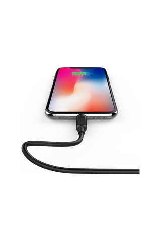 Recci RCL-P100 City of Sky Serisi 1 M Lightning USB-A Data ve Şarj Kablosu Siyah