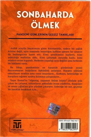 Sonbaharda Ölmek / Pandemi Günlerinin Sessiz Tanıkları / Ali Avcu