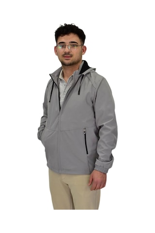Erkek Mevsimlik Kapüşonlu Softjel Spor Mont 8077 Bgl-st04371 Gri