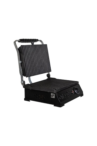 8 Dilim Elektrikli Saf Demir Döküm Tost Makinesi Döküm 30x23 - Siyah Endüstriyel Kalitesinde