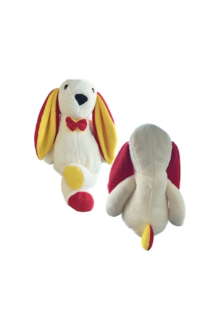 Uyku Arkadaşım Papyonlu Uzun Kulak Bunny Peluş Tavşan Kırmızı