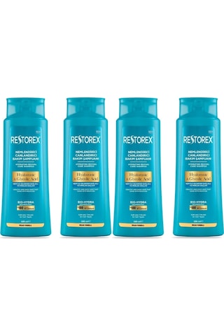Hydra Nemlendirici Canlandırıcı Bakım Şampuanı 4x500 Ml - Hyaluronik Asit, Glikoik Asit Kuru