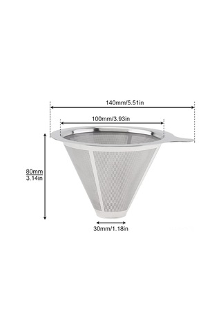Kosona 304 Paslanmaz Çelik Kahve Filtresi, Kağıt Olmadan Tekrarlı Kullanım, 2-4 Bardak Kapasitesi, Isıya Dayanıklı, Kolay Temizlenir Kırmızı Sarı