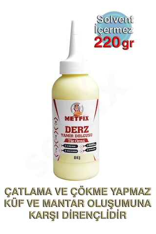 Metfix Derz Tamir Dolgusu 220gr Bej Bej Metfix Derz Tamir Dolgusu 220gr Bej Bej