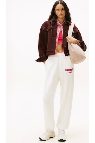 Tommy Jeans Kadın Kolej Tarzı Beyaz Eşofman Altı Dw0dw22164ybh Beyaz
