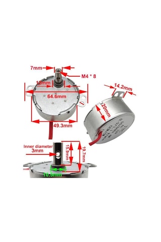 Elektronikport-Senkron Motor Tyc Ac 220-240V 50-60Hz 5/6 Rpm