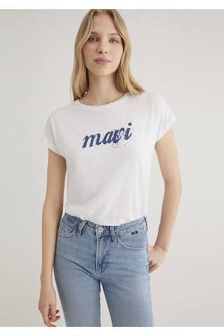 Mavi - Mavi Logo Baskılı Beyaz Tişört 166422-620 Beyaz
