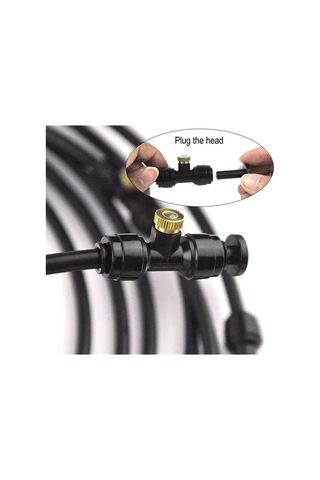 Açık Hava Sisleme Fanı Kiti Fan Sprey Halkası Sprey Borusu Sisleme Fanı Soğutucu Su Soğutmalı Patio Abd Standart Arayüzü 7256 Renkli