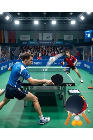 Masa Tenisi Oyun Seti 2 Raket 3 Top Evde Spor Ve Eğlence Diğer