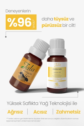 Tala Tüy Dökücü Tüy Azaltıcı Karınca Yumurtası Yağı + Saf Limon Yağı Tüy İnceltici 10 ML