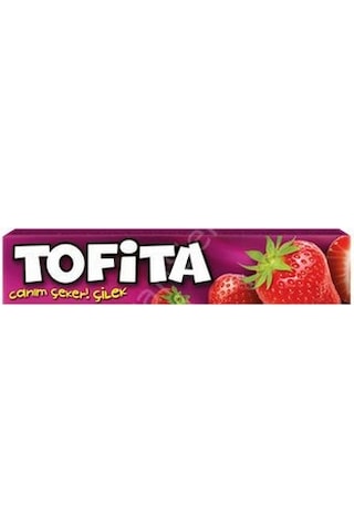 Tofita Çilek Aromalı Şeker 47 Gr 20 Adet
