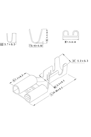 300 Adet 6.3mm Tırnaklı Dişi Fiş - Terminal - Kablo Ucu Sf 2d