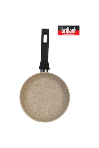 Brillant Lüks Granit 20 Cm Tava Yanmaz Yapışmaz Tava Krem