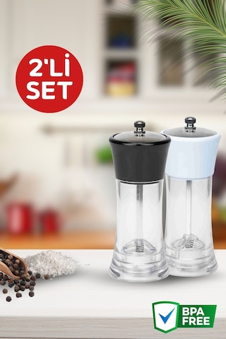Nandy Home 2'li Set Seramik Elegant Tuz Ve Biber Değirmeni