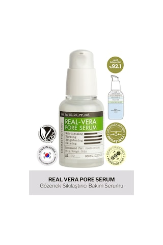 Derma Factory Gözenek Sıkılaştırıcı Bakım Serumu Derma Factory Real Vera Pore Serum 30 ML