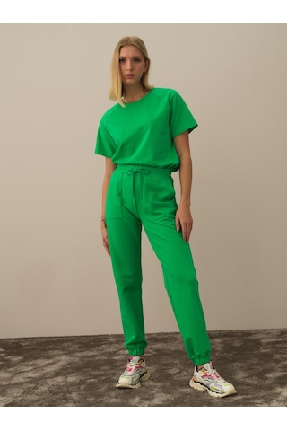 Xint Yeşil Regular Fit Pamuklu Sweat Pantolon 470416