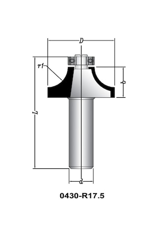 Netmak Elmas Uçlu Rulmanlı Radüs El Freze Bıçağı 25x11x53 430-r6 6 Mm