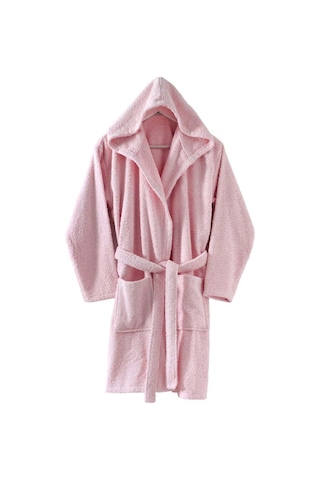 Menderes Home Cotton Collection Bukle Large Kapşonlu Bornoz Düz Pembe