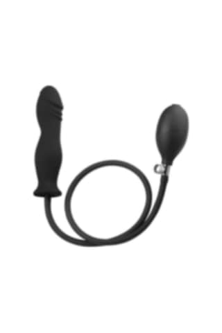 Lilitu Shop BDM1815 Şişebilen Pompalı Boğumlu Anal Plug Siyah