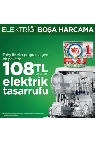 Fairy Platinum Plus Limon Kokulu Bulaşık Makinesi Deterjanı 40 Tablet