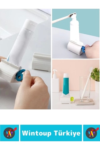 Premium Yüksek Kaliteli Kompakt Banyo Seyahat Çevirme Kollu Diş Macunu Sıkacağı Çok Renkli