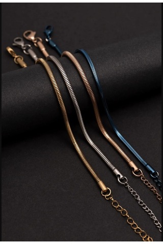 Osmanlı Gümüş Sarp Model Unisex Çelik Bileklik Rose Gold