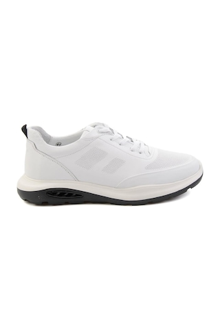Bambi Beyaz Hakiki Deri Erkek Sneaker E01958176343
