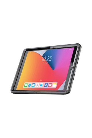 Apple İpad  Uyumlu- 10.2 7.nesil Kılıf Hand Strap Tablet Kılıfı - Siyah Arka Kapak