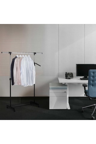 Handy Mate Morena Yükseklik Ayarlı Geniş Elbise Askısı-siyahkrom 83-147x43x101-168 Cm Diğer