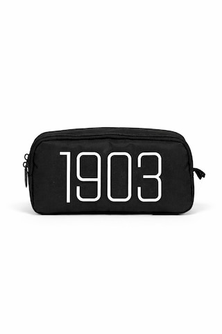 Beşiktaş Lisanslı 1903 Nakışlı Kalemlik - Çift Bölmeli Su İtici Kumaşlı Kalem Çantası - Siyah