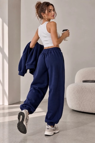 Bb Butik Basic Selanik Kumaş Jogger Pantolon Lastikli Paça Rahat Kesim My3535 Lacivert