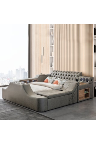 Eymense Dorwatch Tv Modullü Akıllı Lüx Karyola Kahve