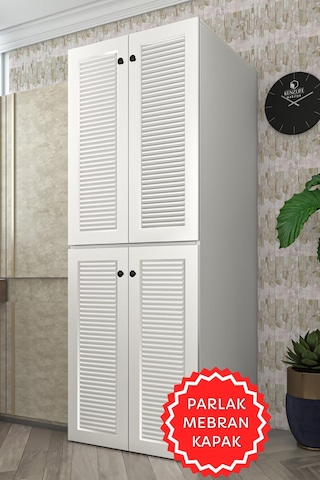Kenzlife Membran Çamaşır-bulaşık Makinesi Dolabı Roksana Byzbyz Panjur 180 70 60 Mebran Kapak Suntalam Gövde Banyo Çift Katlı Arkalıksız Beyaz