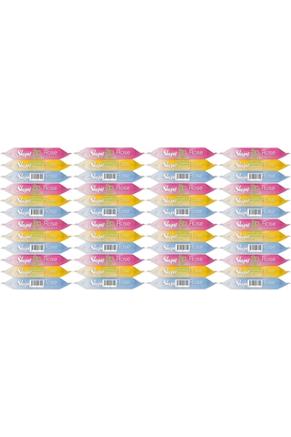 Sleepy Islak Havlu Cep Mendil 720 Yaprak 48 Li Set Rose/garden 48'li Set