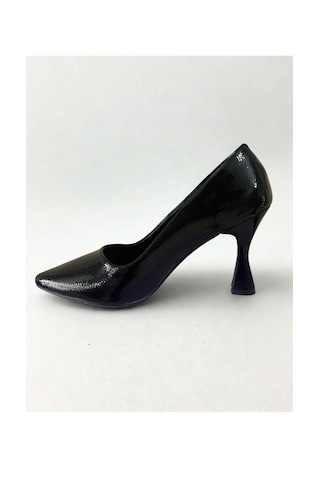 Siyah Kırışık Rugan Stiletto Siyah Kırışık Rugan