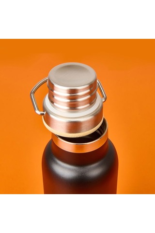 Tohana Bambu Kapaklı Çelik Termos - Siyah / Açık Kahverengi - 500 Ml Siyah / Açık Kahverengi Çok Renkli