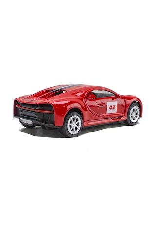 Oyuncak Araba Metal Bugatti Çek Bırak 12 Cm Kırmızı