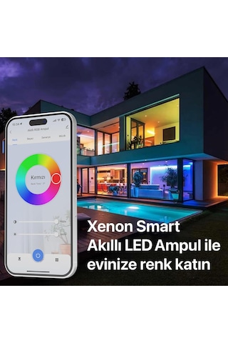 Xenon Smart Akıllı Wi-fi Led Akıllı Rgb Ampul Mobil Uygulama Denetimli Google Home Ve Alexa Uyumlu Çok Renkli Lamba 1 Adet X7021 Sku: Smg8690010176455 Açık Kahverengi