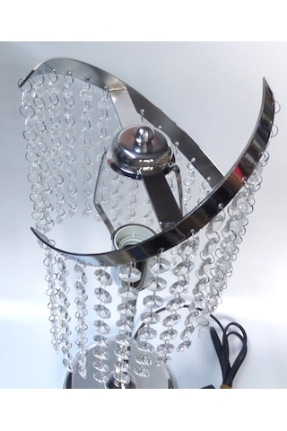 Metal Krom Taşlı Abajur Diğer