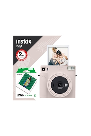 Fujifilm Instax SQ1 Fotoğraf Makinesi + 10'lu Kare Film Beyaz