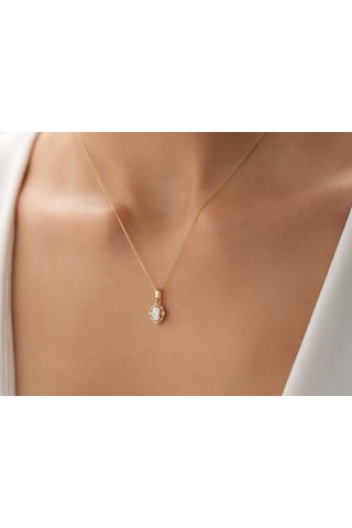 14 Ayar Altın Vintage Kolye Yeni T14294 Renkli